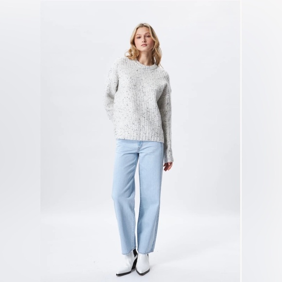 John + Jenn Anthropologie Louie Crewneck Knit Sweater in “Snowfall” - Picture 2 of 8